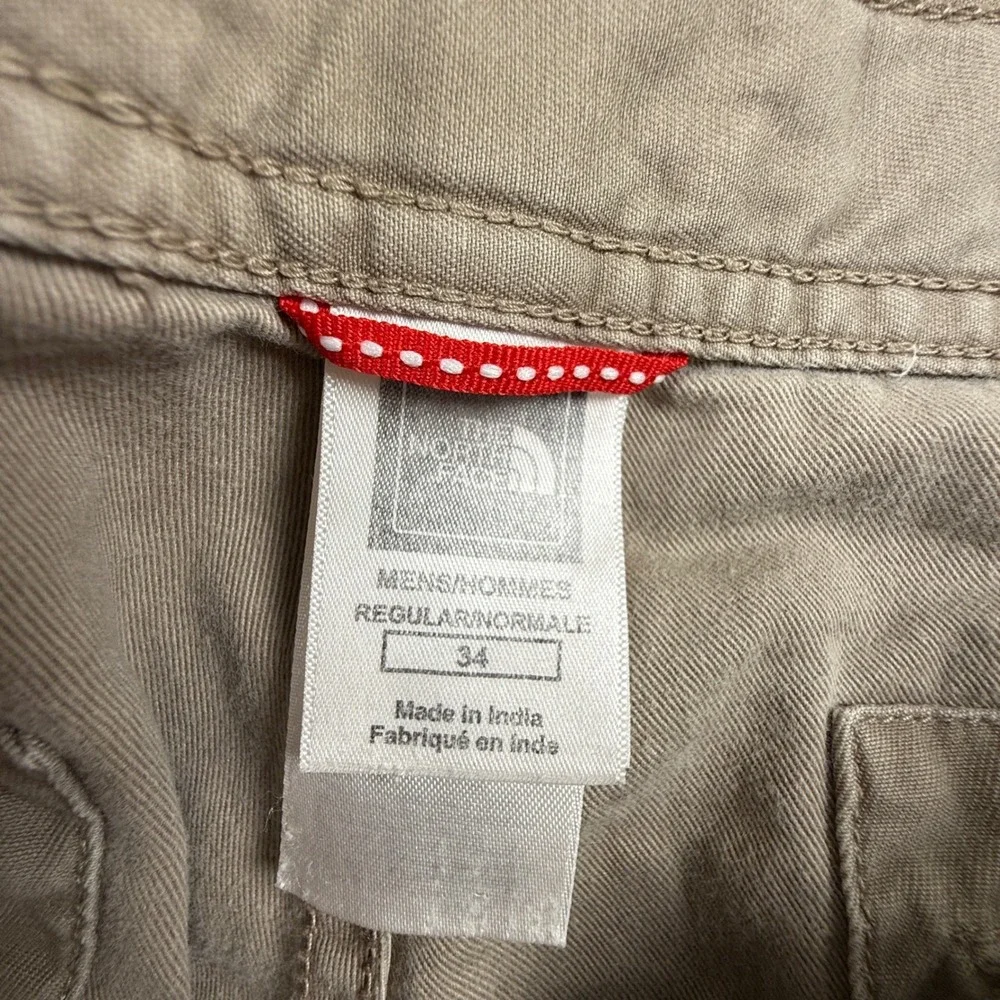 The North Face Mens 34‎ Cargo Pants Gray Cotton Twill Straight Leg RN61661
